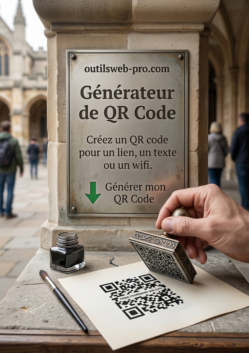 Aperçu du générateur de QR code outilsweb-pro